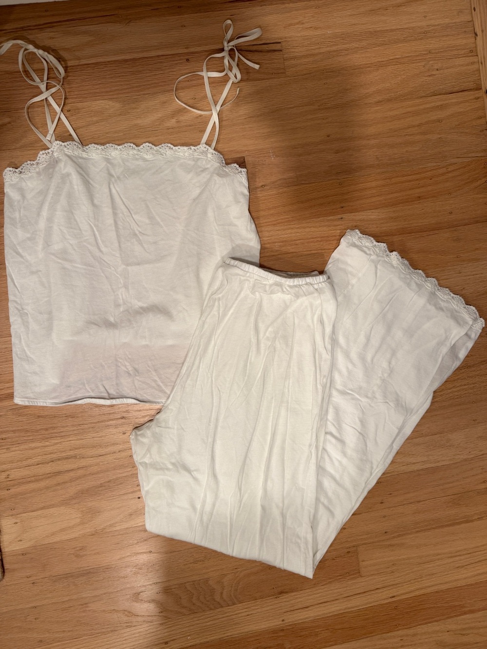 Skin Cara Cotton Tie-Shoulder Cami & Kai Cotton Drawstring Pajama Pants